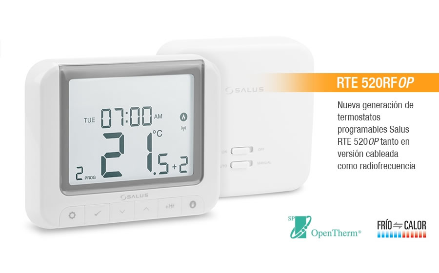 RTE 520OP - Nuevos termostatos programables Salus frío/calor con opción  OpenTherm - Sysclima